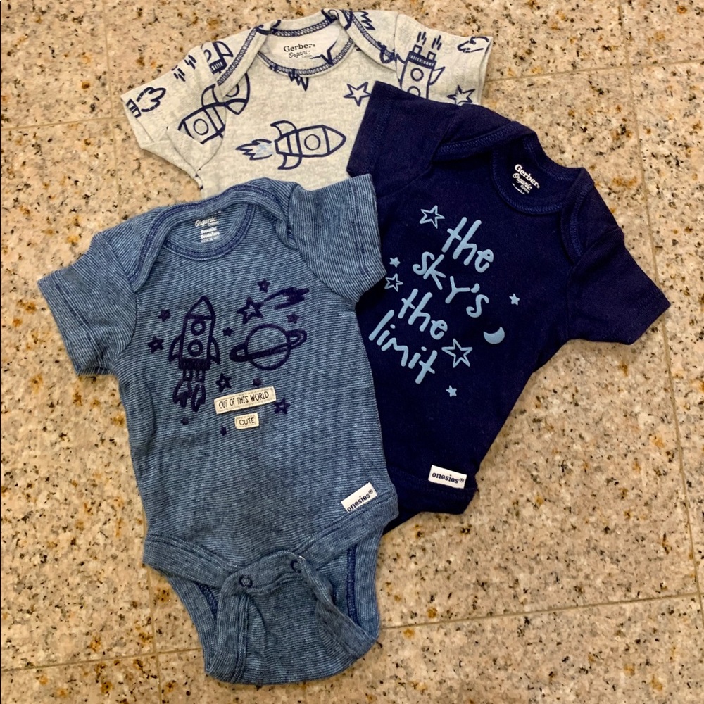 Set of 6 Gerber Onsies